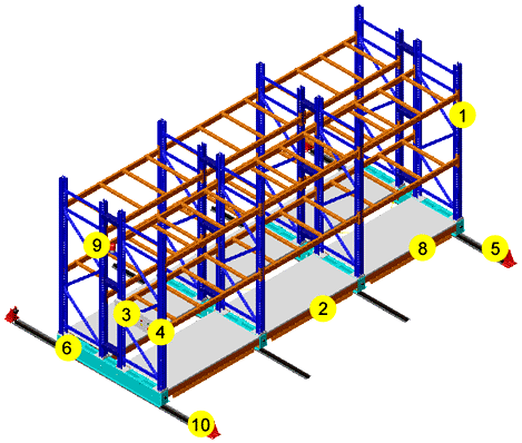 重量型电动移动棚结构图